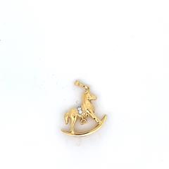 18k/PLAT Diamond Rocking Horse Pendant